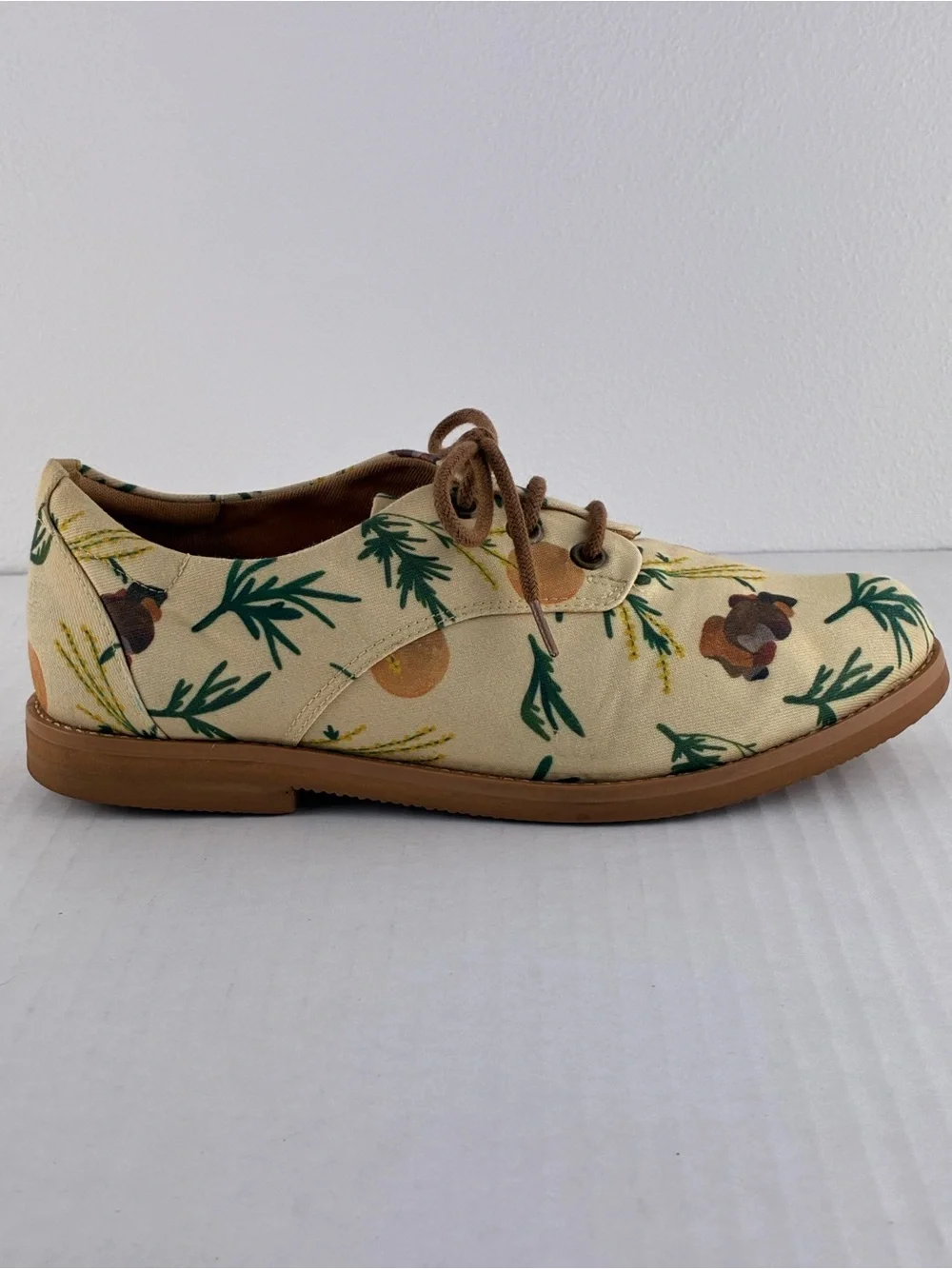 Insecta Aries Oxford Shoes Sz 7 Floral Canvas Vegan Comfort Cottagecore - Picture 10 of 10